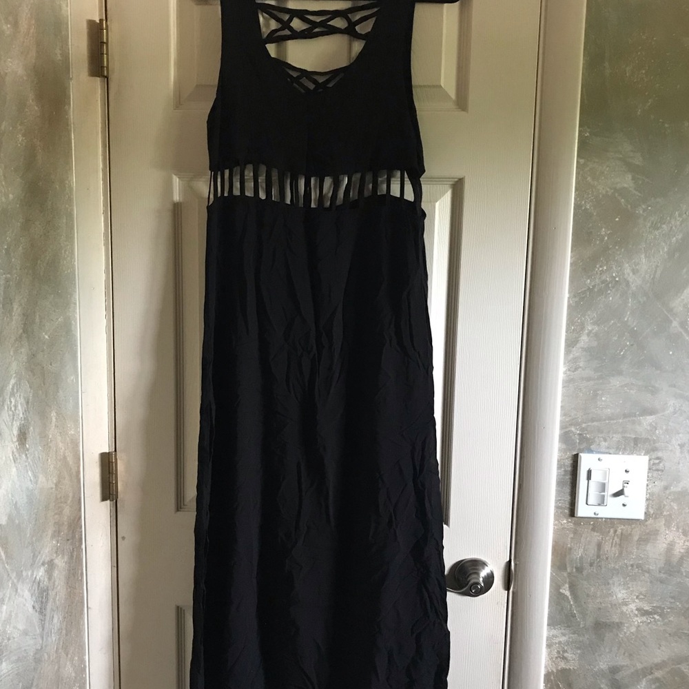 Nasty Gal black cutout maxi dress